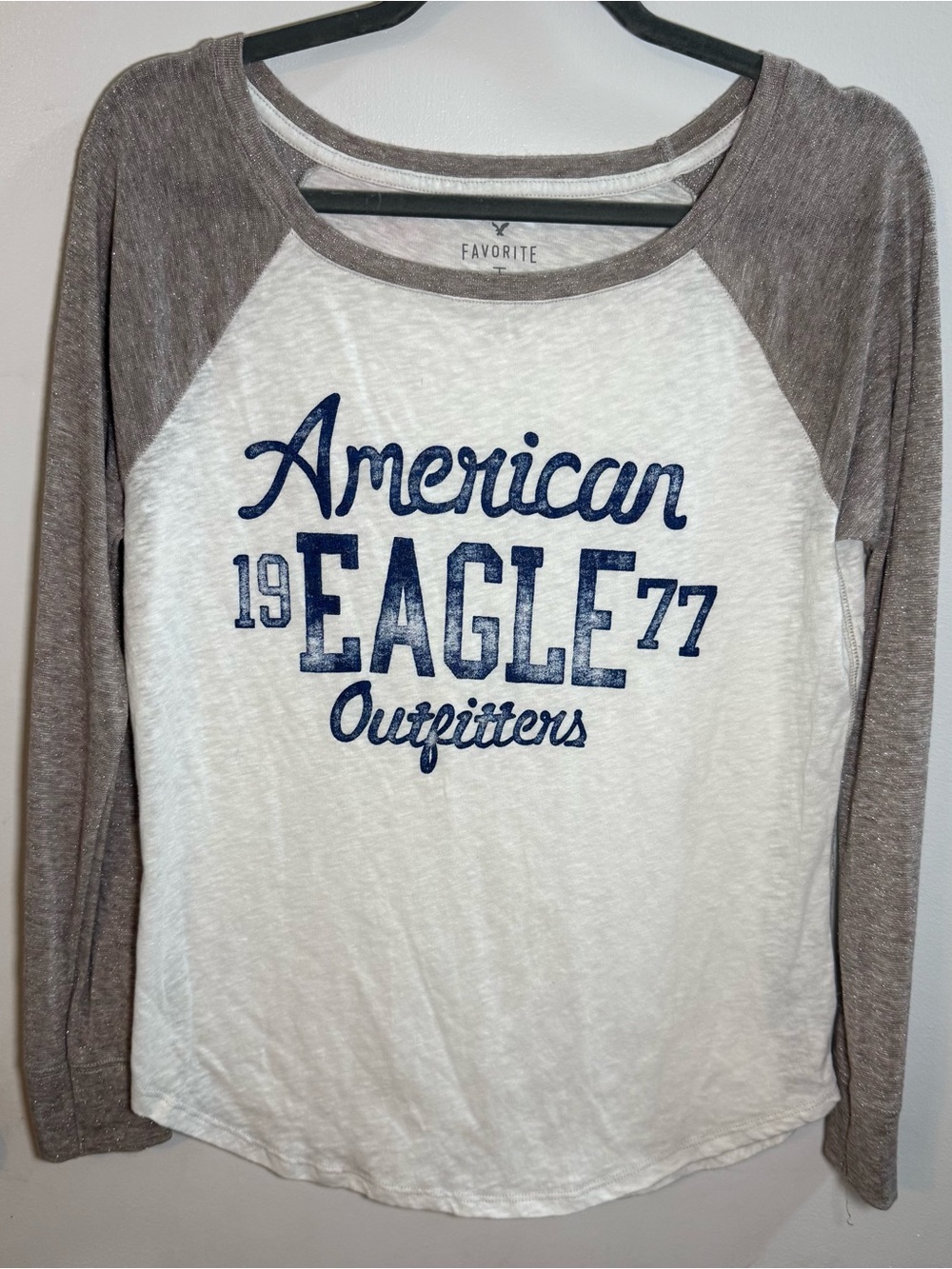American Eagle Outfitters “American Eagle 77” Raglan Long Sleeve T-Shirt – Size